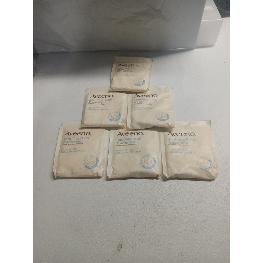 Aveeno Active Naturals Soothing Bath Treatment Packets 6 Packets Oatmeal